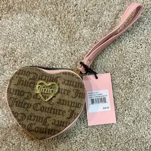 NWT Juicy Couture Heart Wristlet /Coin Purse